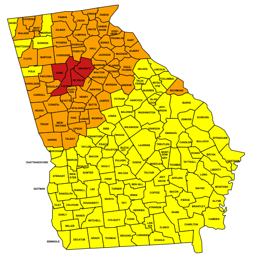 GA Radon Map