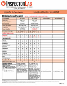 Air Quality Mold Testing Report New company